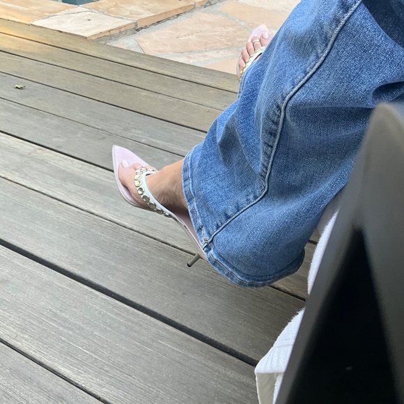 LE SILLA Studded Kitten Heel Slide Thong Sandal 9 39 - Picture 11 of 16